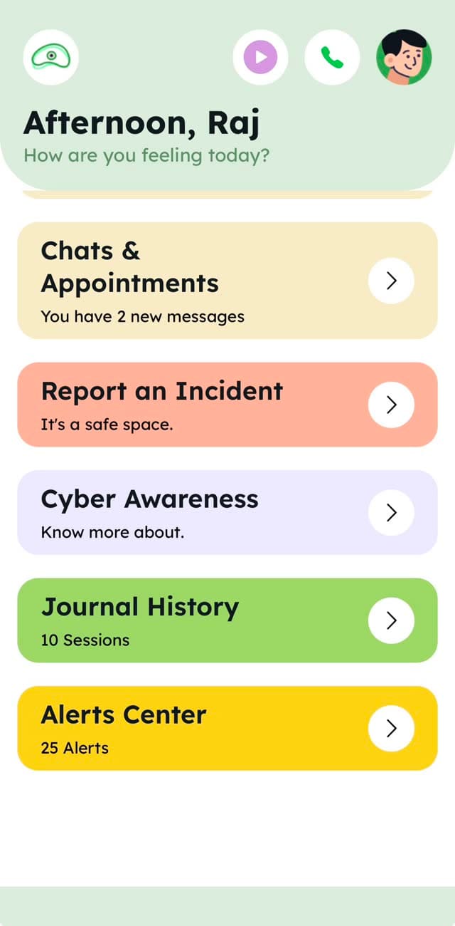 Cyber safety & digital wellbeing — in your pocket — Personalised home